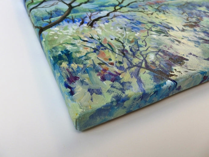 Snow Kissed Mt. Diablo by Catherine McCargar |  Side View of Artwork 