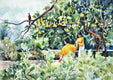 Original art for sale at UGallery.com | A Father's Hand by Catherine McCargar | $575 | watercolor painting | 10' h x 14' w | thumbnail 1