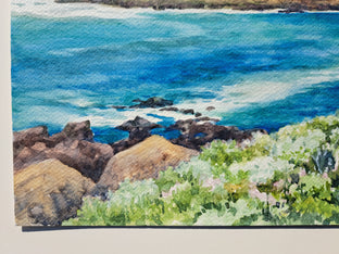 Cambria Coast View by Catherine McCargar |  Side View of Artwork 