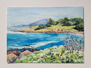 Original art for sale at UGallery.com | Cambria Coast View by Catherine McCargar | $650 | watercolor painting | 11' h x 15' w | photo 3