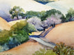 Original art for sale at UGallery.com | Castle Rock Trail, and Mt. Diablo by Catherine McCargar | $575 | watercolor painting | 11' h x 15' w | thumbnail 3