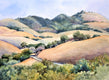 Original art for sale at UGallery.com | Castle Rock Trail, and Mt. Diablo by Catherine McCargar | $575 | watercolor painting | 11' h x 15' w | thumbnail 1