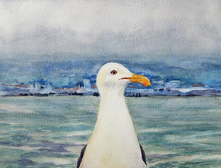 City Bird by Catherine McCargar |   Closeup View of Artwork 