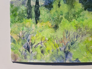 Mt. Diablo Mirage by Catherine McCargar |  Side View of Artwork 