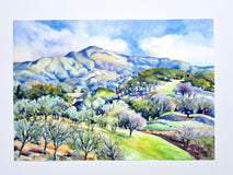 Original art for sale at UGallery.com | Mt. Diablo Spring View by Catherine McCargar | $1,075 | watercolor painting | 14' h x 20' w | thumbnail 3