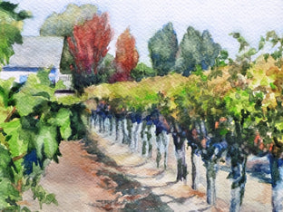 November in the Vineyard by Catherine McCargar |   Closeup View of Artwork 