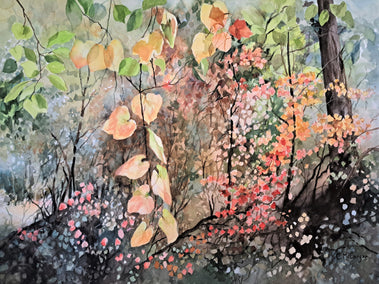 watercolor painting by Catherine McCargar titled October Afternoon Sparkle