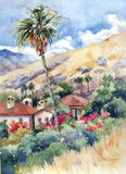 Original art for sale at UGallery.com | Palm Springs Palm by Catherine McCargar | $575 | watercolor painting | 15' h x 11' w | thumbnail 1