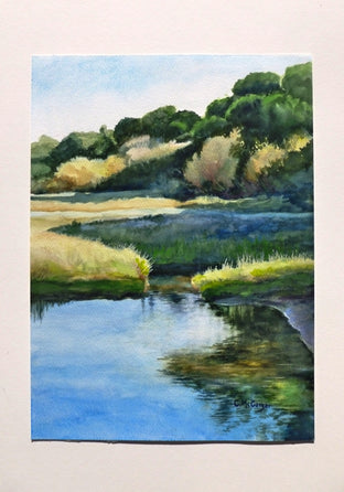 Original art for sale at UGallery.com | Peaceful Light by Catherine McCargar | $675 | watercolor painting | 15' h x 11' w | photo 3