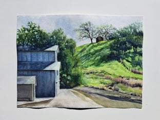 Original art for sale at UGallery.com | Shadowed Hill Behind the Barn by Catherine McCargar | $775 | watercolor painting | 11' h x 15' w | photo 2