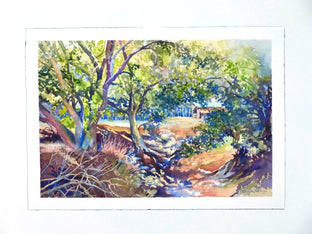 Original art for sale at UGallery.com | Through the Woods by Catherine McCargar | $825 | watercolor painting | 14' h x 20' w | photo 3