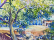 Original art for sale at UGallery.com | Through the Woods by Catherine McCargar | $825 | watercolor painting | 14' h x 20' w | thumbnail 4