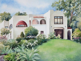 Yee Home, on Calmar Ave. - Commission by Catherine McCargar |  Side View of Artwork 