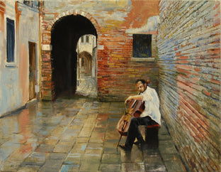 Cellist in the Winding Paths by Onelio Marrero |  Artwork Main Image 