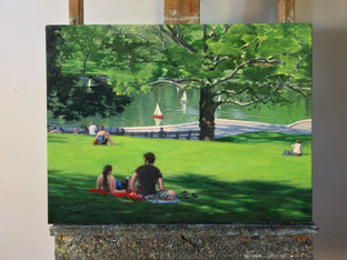 Original art for sale at UGallery.com | Central Park – Sunny Afternoon by Nick Savides | $2,600 | oil painting | 18' h x 24' w | photo 3