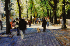 Original art for sale at UGallery.com | Central Park East by Onelio Marrero | $500 | oil painting | 9' h x 12' w | thumbnail 4