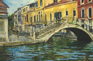 Original art for sale at UGallery.com | Venice after the Rain by Onelio Marrero | $1,025 | oil painting | 18' h x 24' w | photo 4