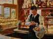 Original art for sale at UGallery.com | Checking the Vintage by Onelio Marrero | $525 | oil painting | 8' h x 10' w | thumbnail 1