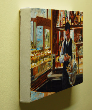 Original art for sale at UGallery.com | Checking the Vintage by Onelio Marrero | $525 | oil painting | 8' h x 10' w | photo 2
