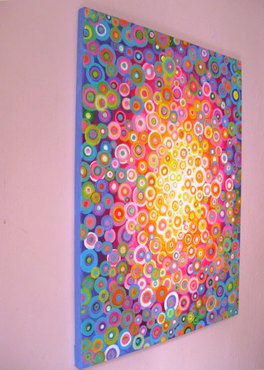 Cheerful by Natasha Tayles |  Side View of Artwork 