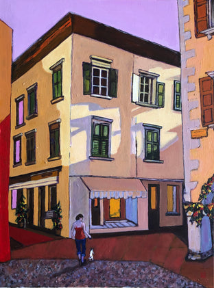 Original art for sale at UGallery.com | Evening Stroll in Italy (Passeggiata) by Laura (Yi Zhen) Chen | $750 | acrylic painting | 24' h x 18' w | photo 1