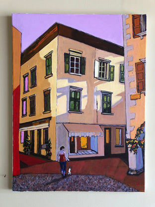 Original art for sale at UGallery.com | Evening Stroll in Italy (Passeggiata) by Laura (Yi Zhen) Chen | $750 | acrylic painting | 24' h x 18' w | photo 3