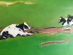 Original art for sale at UGallery.com | Farmhouse with Cows by Laura (Yi Zhen) Chen | $550 | acrylic painting | 16' h x 20' w | thumbnail 4