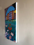 Original art for sale at UGallery.com | A View from the Balcony by Laura (Yi Zhen) Chen | $550 | acrylic painting | 20' h x 16' w | thumbnail 2