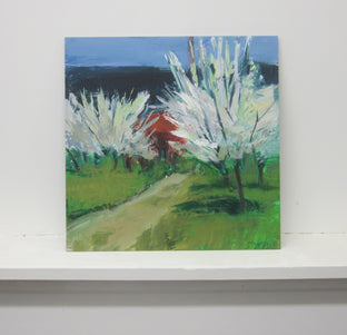 Original art for sale at UGallery.com | Blossoming Trees and Path, Provence by Janet Dyer | $525 | acrylic painting | 12' h x 12' w | photo 3