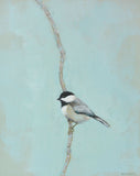 Original art for sale at UGallery.com | Chickadee by Sally Adams | $375 | acrylic painting | 14' h x 11' w | thumbnail 1