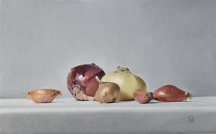 Original art for sale at UGallery.com | Alliums by Christopher Garvey | $875 | oil painting | 10' h x 16' w | photo 1