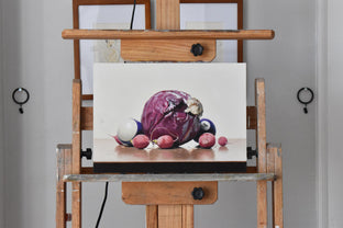 Original art for sale at UGallery.com | Radicchio with Radishes and Two Imposters by Christopher Garvey | $950 | oil painting | 11.5' h x 16' w | photo 3