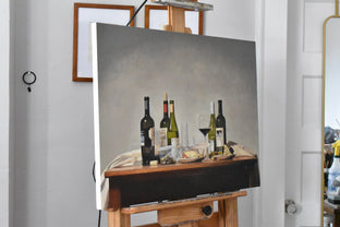 Original art for sale at UGallery.com | Wine Party by Christopher Garvey | $2,675 | oil painting | 22' h x 30' w | photo 2