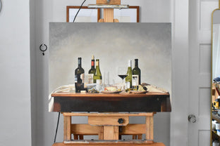 Original art for sale at UGallery.com | Wine Party by Christopher Garvey | $2,675 | oil painting | 22' h x 30' w | photo 3