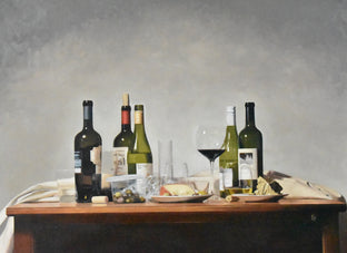 Original art for sale at UGallery.com | Wine Party by Christopher Garvey | $2,675 | oil painting | 22' h x 30' w | photo 1