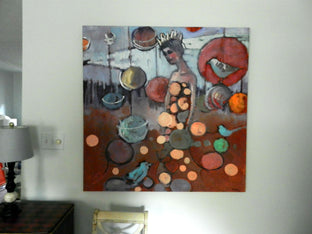 Original art for sale at UGallery.com | Circle by Mary Pratt | $3,275 | oil painting | 48' h x 48' w | photo 3