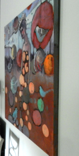 Original art for sale at UGallery.com | Circle by Mary Pratt | $3,275 | oil painting | 48' h x 48' w | photo 2