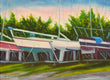 Original art for sale at UGallery.com | City Boat Yard by Fernando Soler | $500 | oil painting | 12' h x 16' w | thumbnail 1