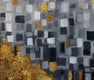 Original art for sale at UGallery.com | City of Ghosts by Leslie Ann Butler | $1,000 | mixed media artwork | 24' h x 24' w | thumbnail 4