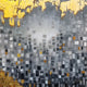 Original art for sale at UGallery.com | City of Ghosts by Leslie Ann Butler | $1,000 | mixed media artwork | 24' h x 24' w | thumbnail 1
