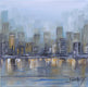 Original art for sale at UGallery.com | New York, New York by Lisa Elley | $325 | oil painting | 10' h x 10' w | thumbnail 1