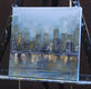 Original art for sale at UGallery.com | New York, New York by Lisa Elley | $325 | oil painting | 10' h x 10' w | thumbnail 3