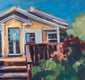 Original art for sale at UGallery.com | A House in Santa Cruz by Claudia Verciani | $925 | oil painting | 12' h x 16' w | thumbnail 4