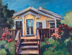 Original art for sale at UGallery.com | A House in Santa Cruz by Claudia Verciani | $925 | oil painting | 12' h x 16' w | thumbnail 1