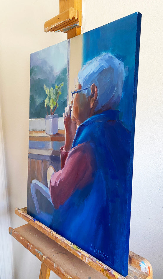 Outside World by Claudia Verciani |  Side View of Artwork 