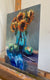 Original art for sale at UGallery.com | Sunflowers and Green Apples by Claudia Verciani | $925 | oil painting | 16' h x 12' w | thumbnail 2