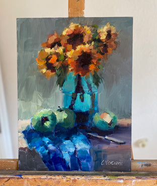 Sunflowers and Green Apples by Claudia Verciani |  Context View of Artwork 