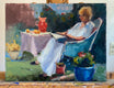 Original art for sale at UGallery.com | The Beginning of a Book by Claudia Verciani | $950 | oil painting | 12' h x 16' w | thumbnail 4