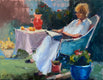 Original art for sale at UGallery.com | The Beginning of a Book by Claudia Verciani | $950 | oil painting | 12' h x 16' w | thumbnail 2