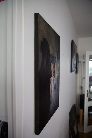 Original art for sale at UGallery.com | Clemence in Gold by John Kelly | $3,150 | oil painting | 29' h x 19.5' w | photo 2